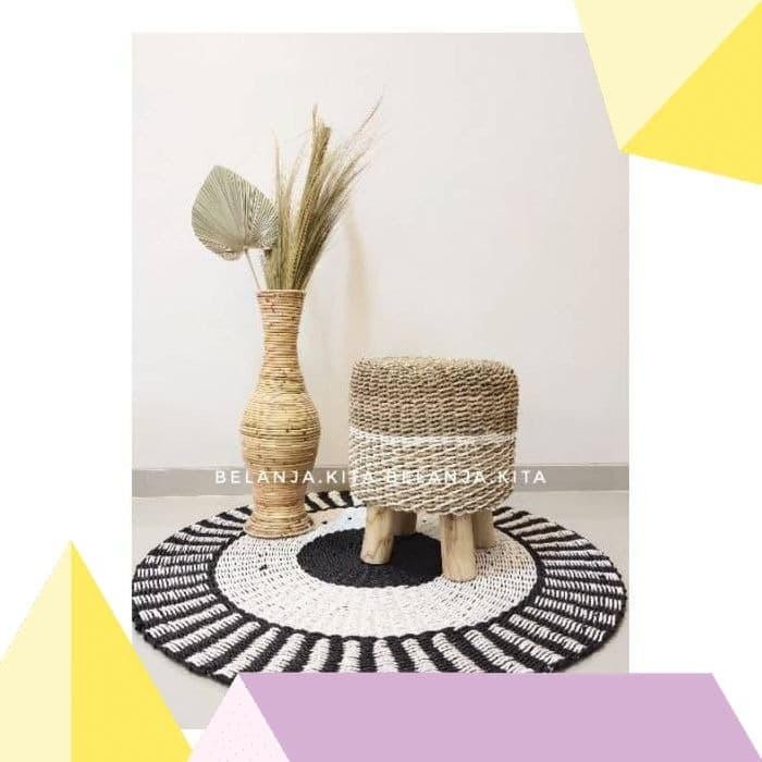 PREMIUM Stool seagrass kursi seagrass anyaman kasongan jogja