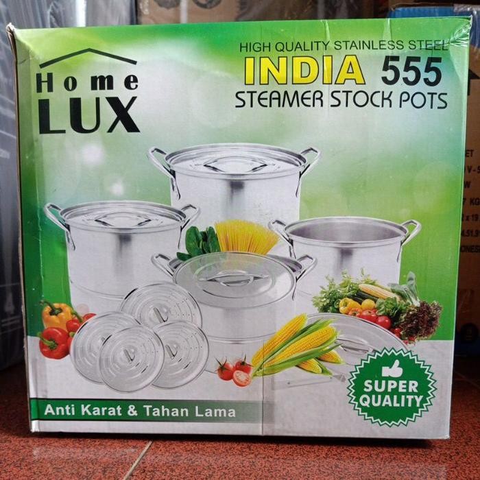 PREMIUM PANCI KUKUS SET 555 Steamer Stock Pots India HOMELUX High Quality