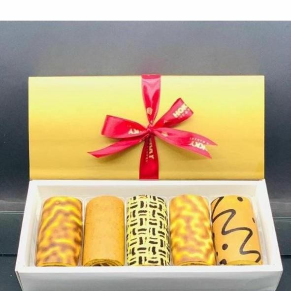 (Expert) Box Sekat 5/ dus bolu gulung/dus rollcake/bolu kombinasi