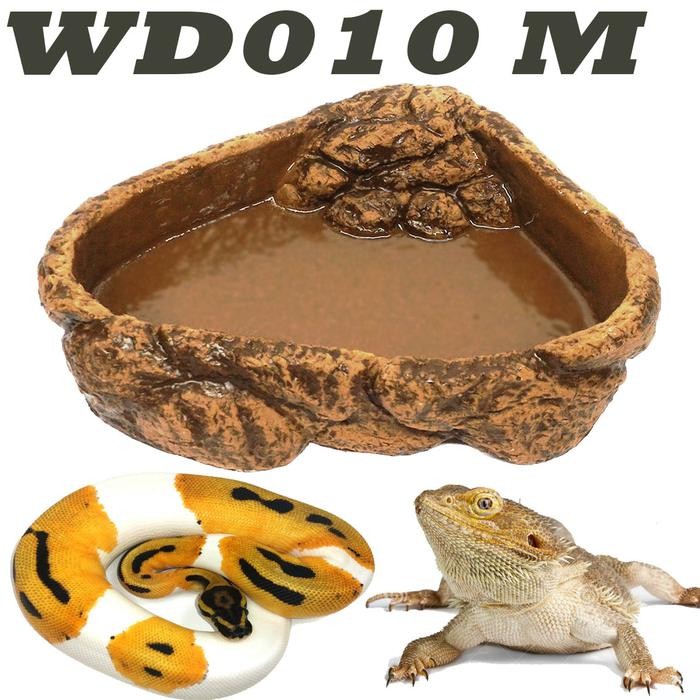 MARI MILIKI- WD010 WATERDISH WATER FEEDING DISH TEMPAT MAKAN MINUM BEARDED DRAGON BD DUNNER POGONA