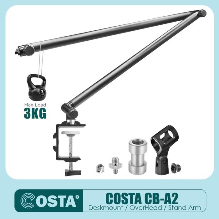 Diskon Costa Cb-A2 Boom Arm Overhead Table Stand F/ Camera Smartphone Mic Led