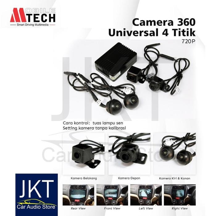 Terlaris Kamera Mobil 360 4 Titik Tanpa Kalibrasi Mtech 720 P Hd Universal