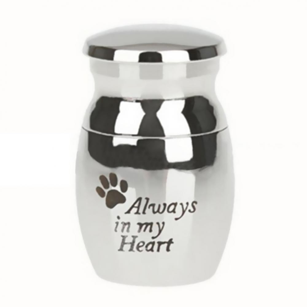 Paw Letters Printed Stainless Steel Pet Cinerary Casket Funerary Urn Pendant Pet Caskets