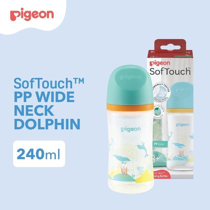BOTOL SUSU BAYI PIGEON 160 ML PIGEON PERISTALTIC PLUS WIDE NECK 160MLBOTTLE PIGEON WIDE NECK 160ML