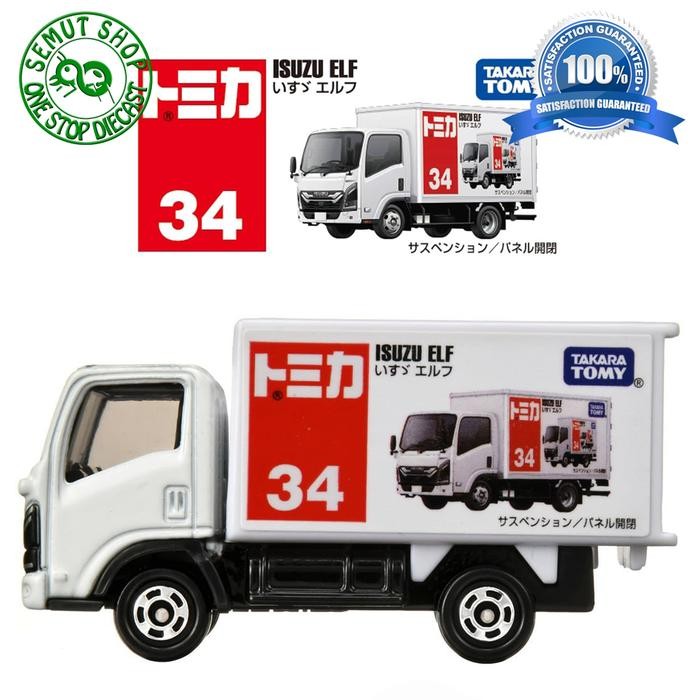 TOMICA REGULAR NO 34 ISUZU ELF MINIATUR TRUK ISUZU ELF