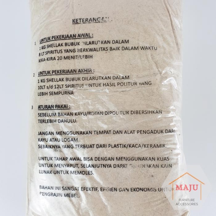 SHELLAC BUBUK CAP DIAMOND (SERLAK / SIRLAK / SHELAK / SHERLAK / SHELLAK) 1000 GRAM (1 KG) CAMPURAN