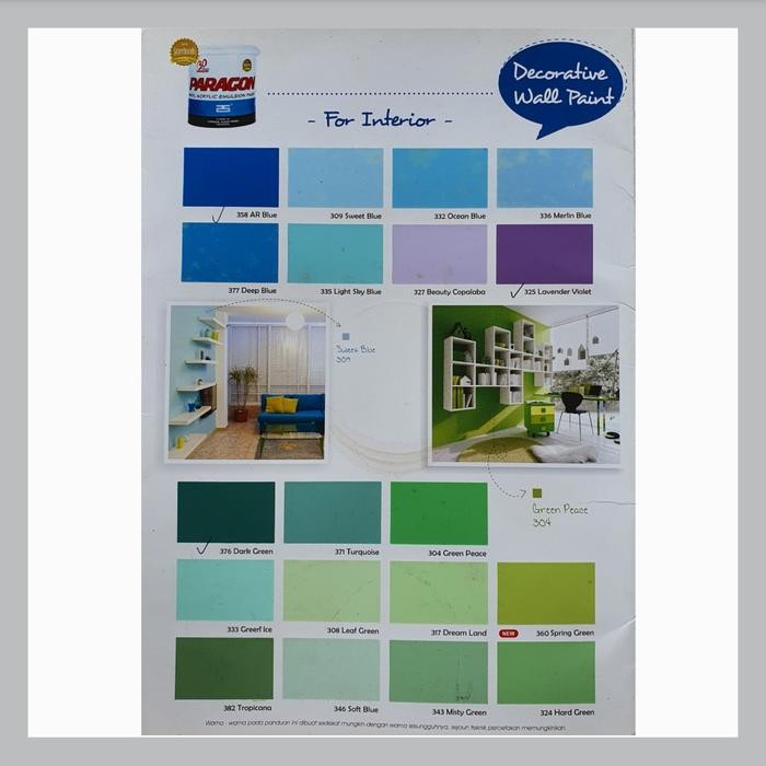 CAT TEMBOK PARAGON KILOAN 1 KG PUTIH / WARNA