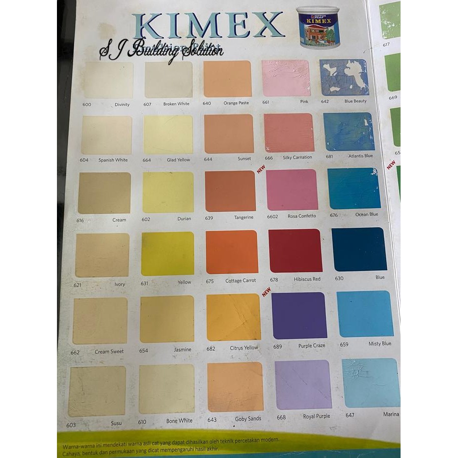 CAT TEMBOK NIPPON PAINT PUTIH KIMEX BS 9102 5KG 5 KG 9102 SS WARNA LAI