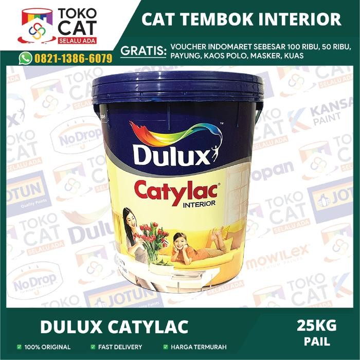 CAT TEMBOK INTERIOR DULUX CATYLAC PUTIH 1501 / WARNA CATALOG 25KG PAIL