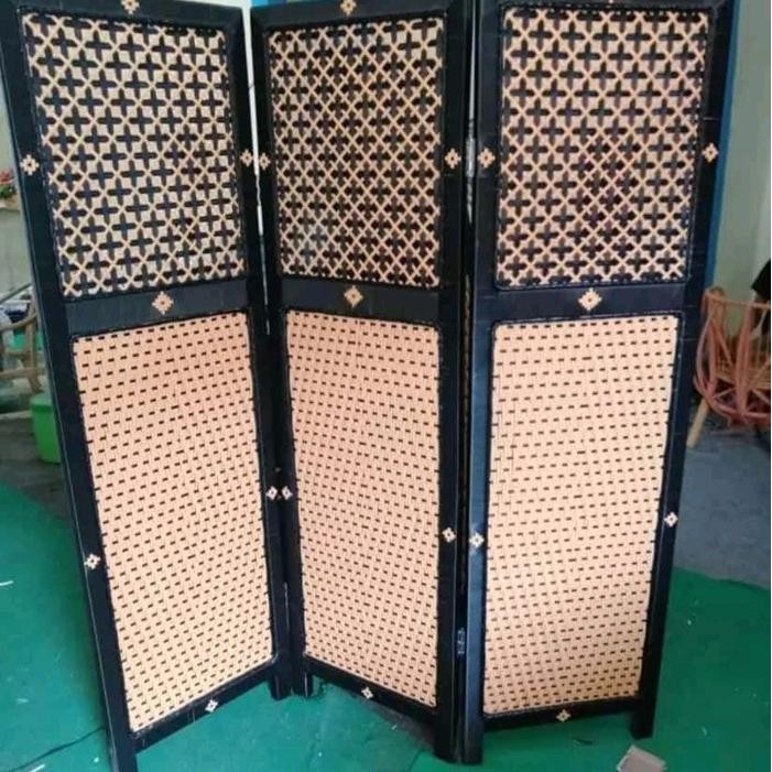 (READY STOK) 1 PINTU SKETSEL PEMBATAS RUANGAN MINIMALIS PENYEKAT RUANGAN PARTISI SEKAT RUANGAN ROTAN