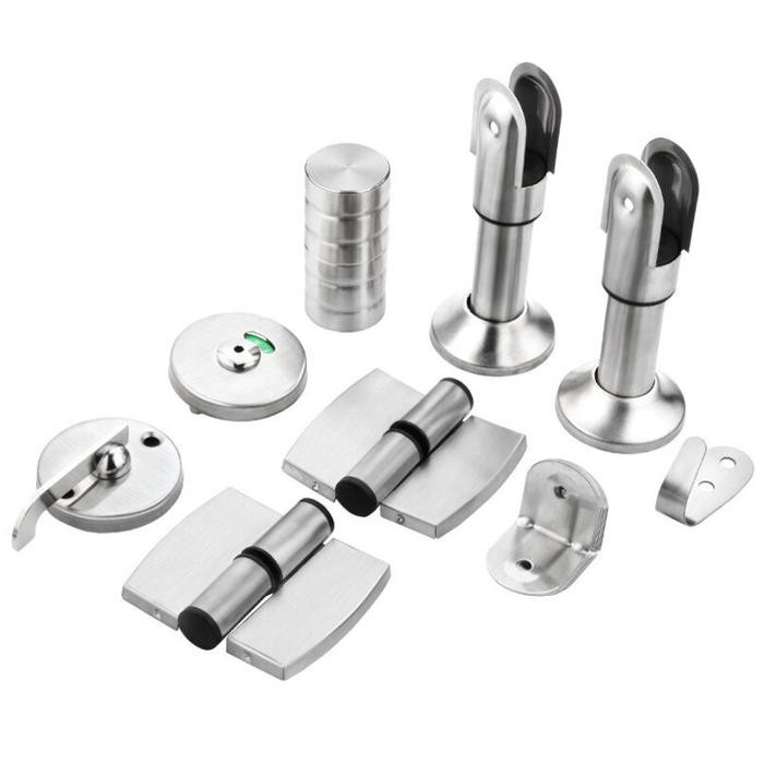 1 SET KAKI PARTISI TOILET + HANDLE PARTISI TOILET WC STAINLESS KAKI PARTISI TOILET PARTISI CUBICLE