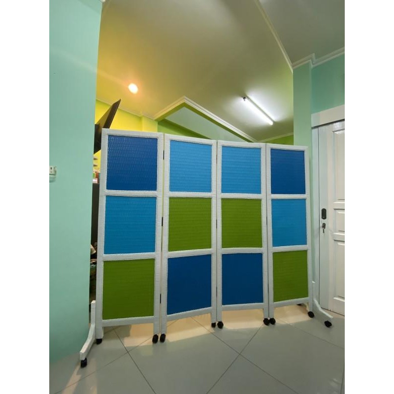 SKETSEL PARTISI PEMBATAS PENYEKAT RUANGAN NO 12, 4 PINTU, PAKAI RODA SEKAT RUANG TAMU ESTETIK