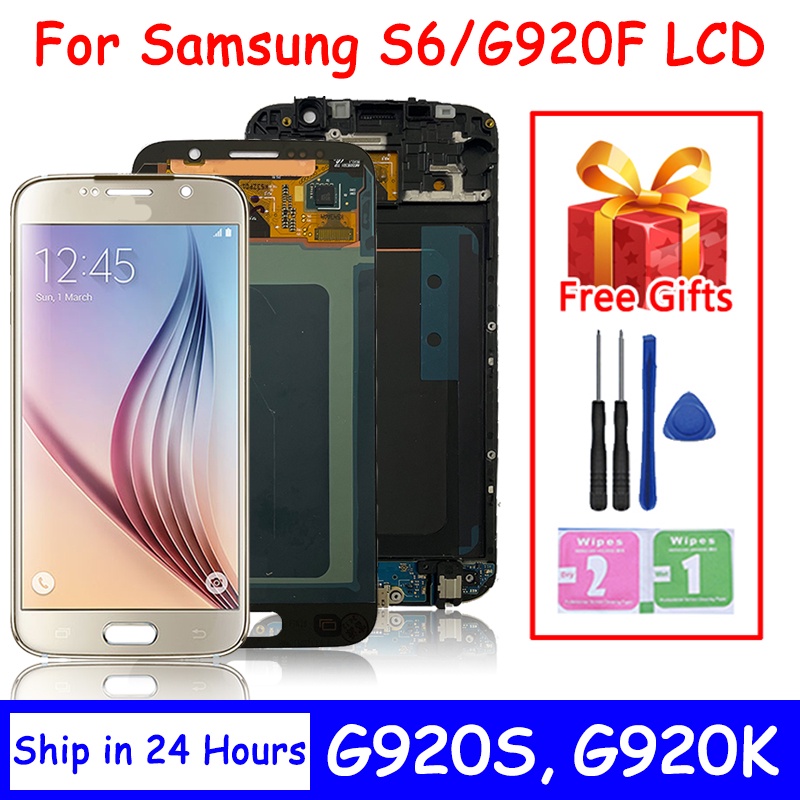 5.1" Inch Super Amoled For Samsung S6 G920 Sm-G920F G920F G920Fd Lcd Display Touch Screen Digitizer