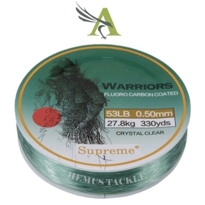 Senar Pancing Tahan Gesekan Mudah Tenggelam Warriors 240Yds/330Yds Fluorocarbon Coated Laut