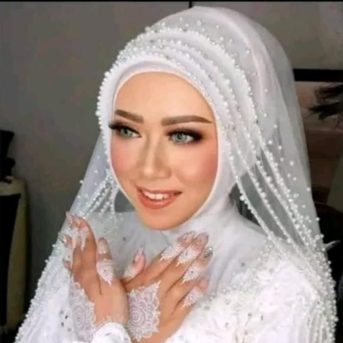 Ready Slayer Pengantin Payet Mutiara 4 Baris Veil Pengantin Payet Hiasan Kepala Asesories Pengantin