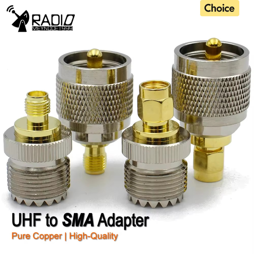 Connector Uhf To Sma So239 Pl259 Male Plug & Female Jack Vhf Rf Adapter Straight For Cb