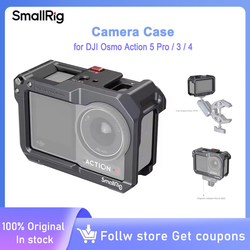 IMPORT SmallRig for DJI Osmo Action 5 Pro / Action 4 / Action 3 Camera Cage for DJI Mic Protective
