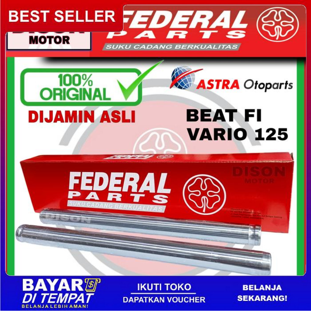 FREE ONGKIR AS SHOCK DEPAN FEDERAL BEAT FI ESP POP VARIO 125 SCOOPY FI ORIGINAL AS SOK FEDERAL MOTOR