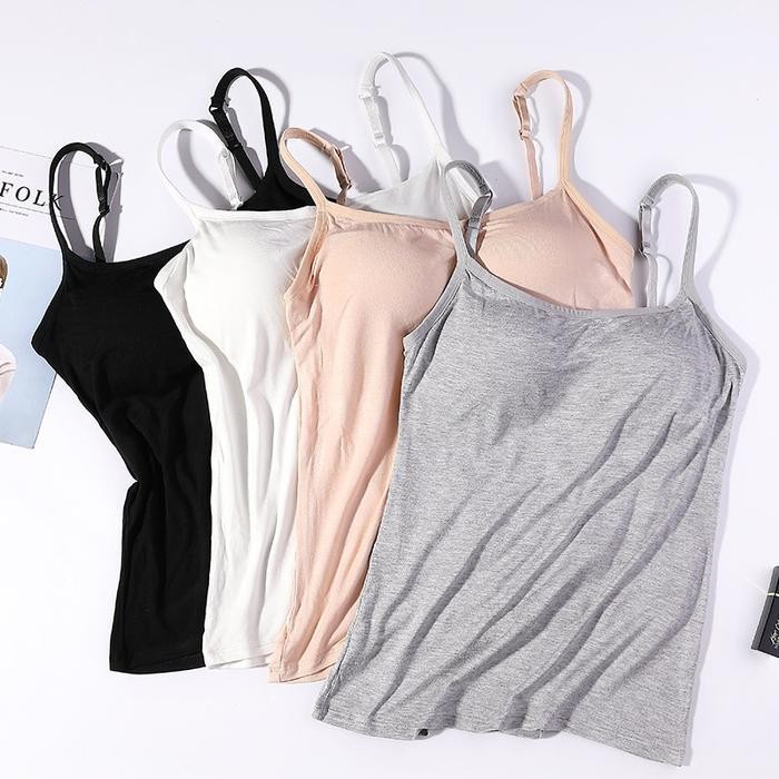 BEST SELLER Ninabobo BR211 Tank Top Bra Big Size Jumbo Tanktop Singlet Panjang Wanita Tali