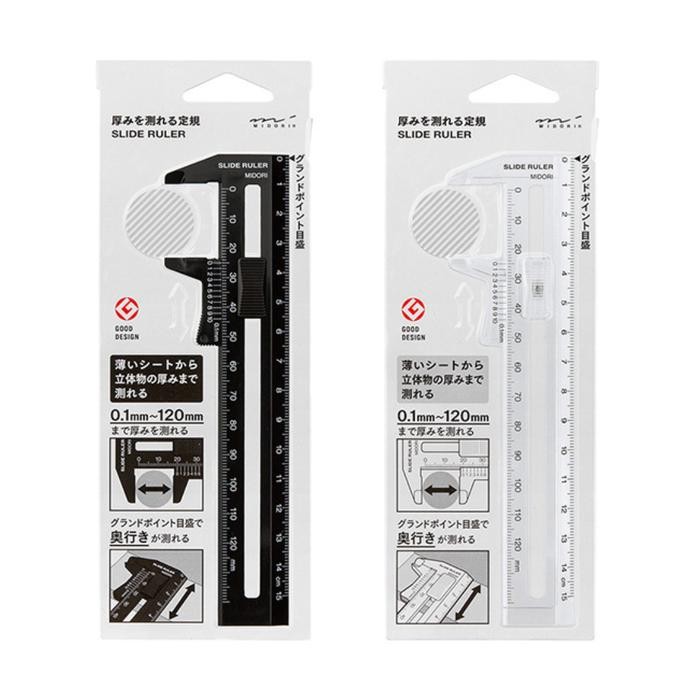 

Midori Slide Ruler Measure Thickness Penggaris Pengukur Ketebalan