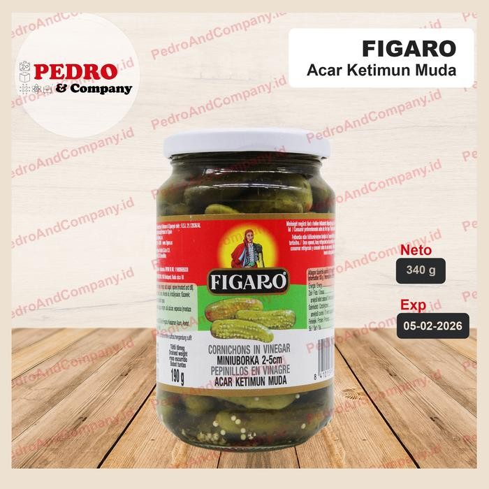 

Figaro Cornichons in vinegar miniuborka / acar ketimun muda 340 gr