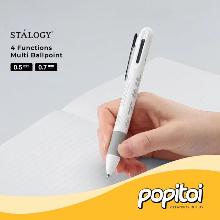 

Stalogy 019 Editor's Series 4 Functions Multi Pen 0.5 0.7 mm Multipen Pulpen