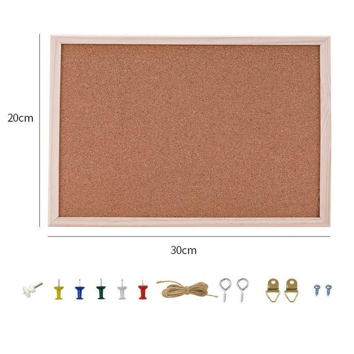 

Cork Board Pin Board Note Memo Board Kayu Wall Hanging Message