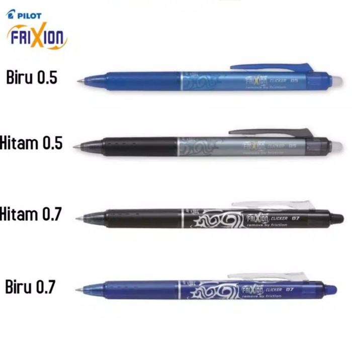 

Pilot - Pulpen Frixion Waran Hitam Biru 0.5Mm - 0.7Mm / Pulpen Pilot Bisa Di Hapus Clicker