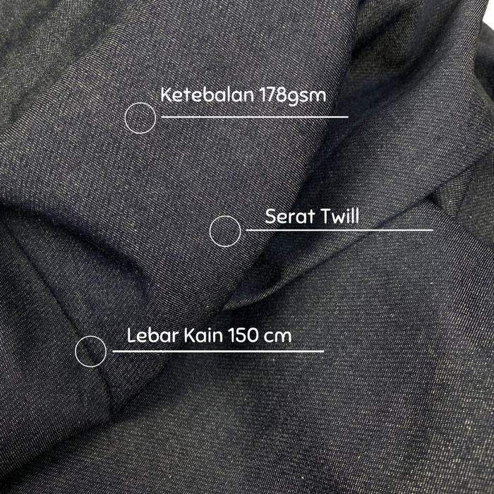 1 METER BAHAN JEANS KAIN DENIM KODE 366