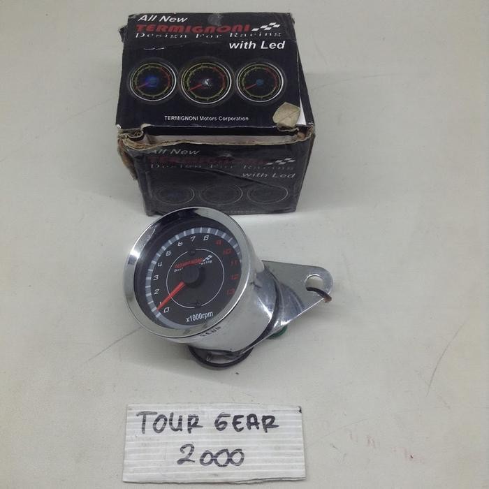 READY RPM TACHOMETER JARUM HITAM LED INDIKATOR ANALOG UNIVERSAL MOTOR
