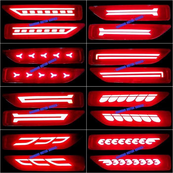 Mata Kucing Reflektor Lampu LED Bemper Belakang Mobilio BRV 2014 2016 2017 2019 2021 2023 2025