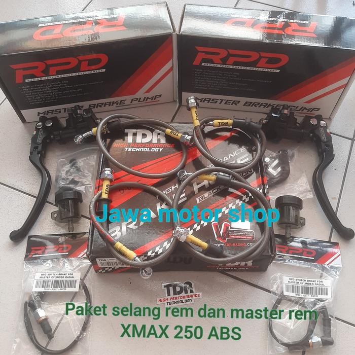 PAKET Selang Rem + Master Rem XMAX 250 ABS TDR CARBON + RPD