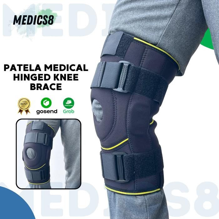 Patela Medical Hinged KneeBrace/ Deker Terapi Lutut / Penyangga Lutut