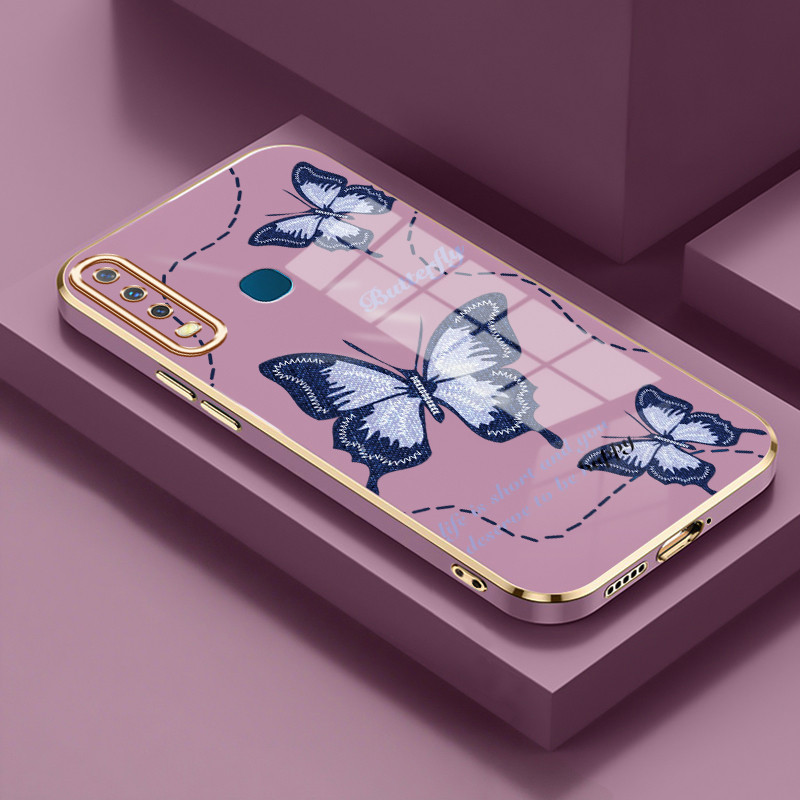 Casing Untuk VIVO Y12 Y12i Y15 Y17 Y3 Y3s Case Casing rantai kupu-kupu silikon tahan HP Softcase Kas