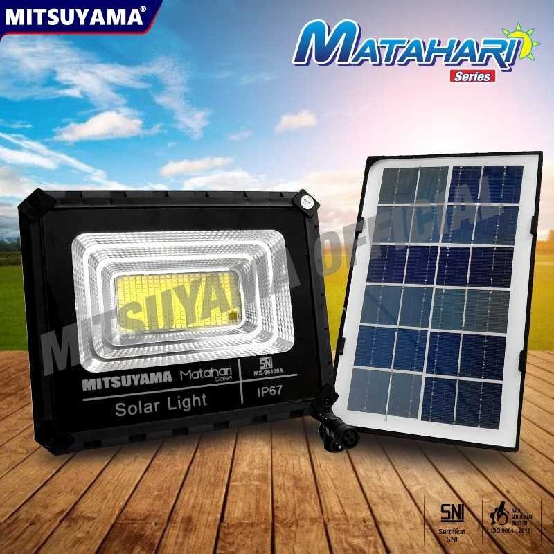 Ms-96100A Lampu Sorot Solar Panel 100 Watt Mitsuyama + Remote Viral Fyp