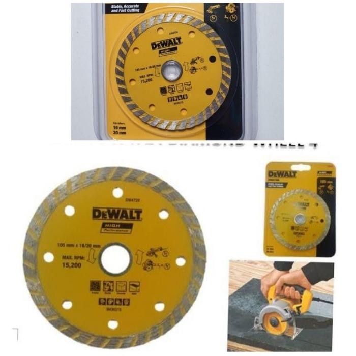 MATA GERINDA 4" DEWALT DW4724 POTONG KERAMIK GRANIT DW 4724 105MM