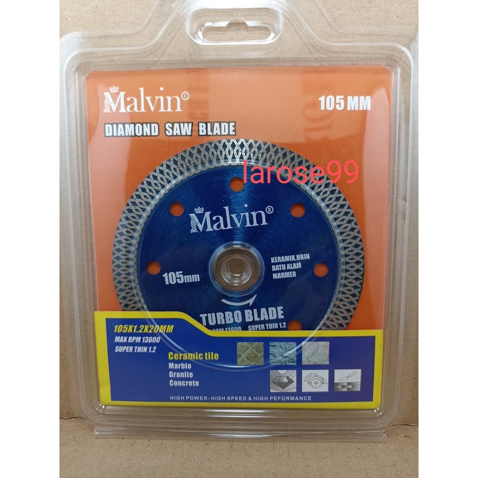 MATA GERINDA POTONG KERAMIK UBIN BATU ALAM MARMER 105X1.2X20MM MALVIN