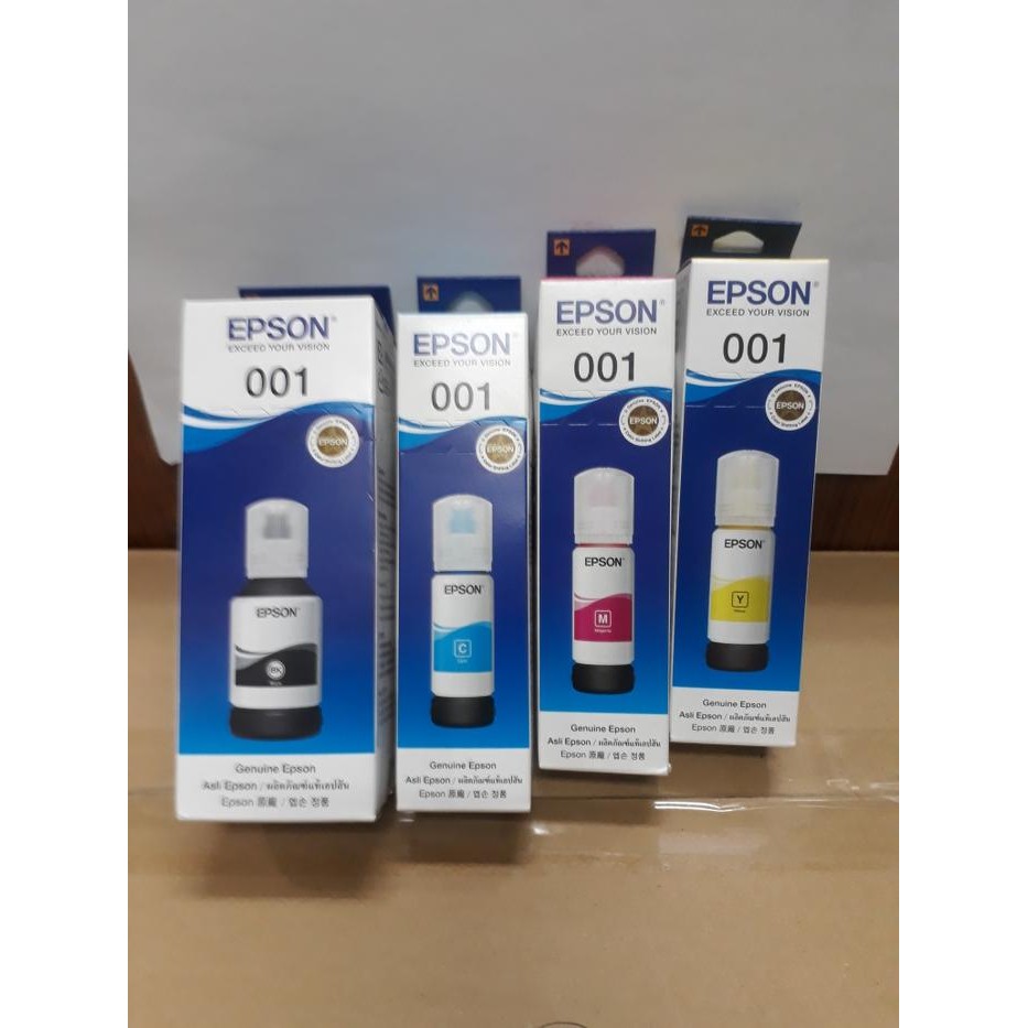 Tinta Epson 001 / Tinta Epson L4150 L4160 L6160 Original (paketan)