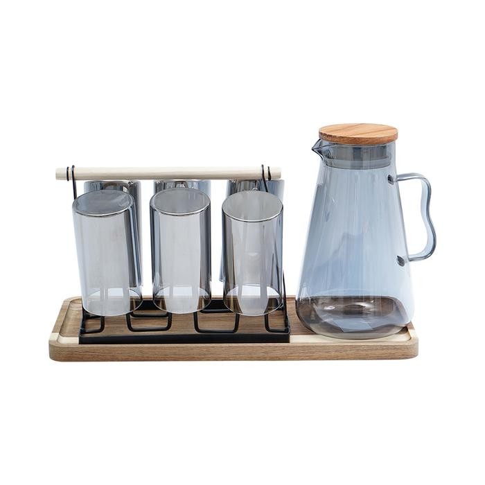 Informa Appetite 1.8 ltr Set 8 Pcs Jelim Teko Minum & Gelas Dengan Rak Set Water Jug With Glass And