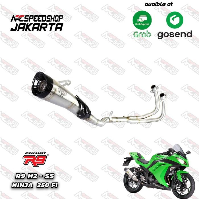 Knalpot R9 H2 SS Carbon Ninja 250 fi / Z250 Fullsystem