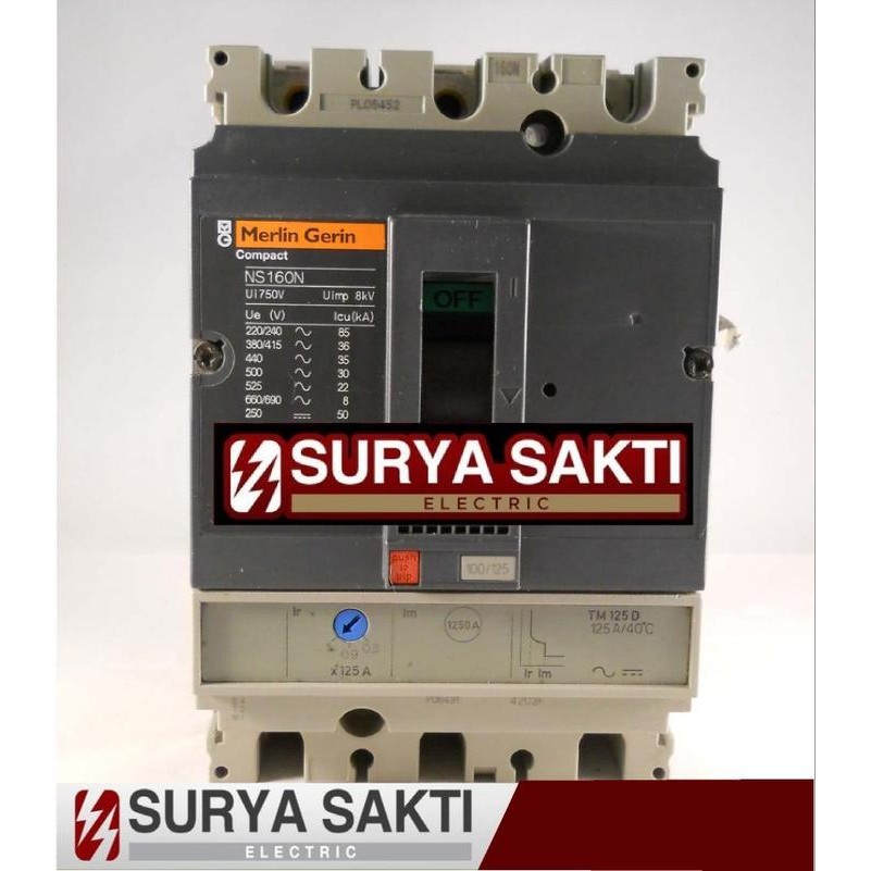 Menarik Merlin Gerin Compact Mccb Mg Ns160N 3P 125A 125 A Tm125D Ns 160N 50Ka
