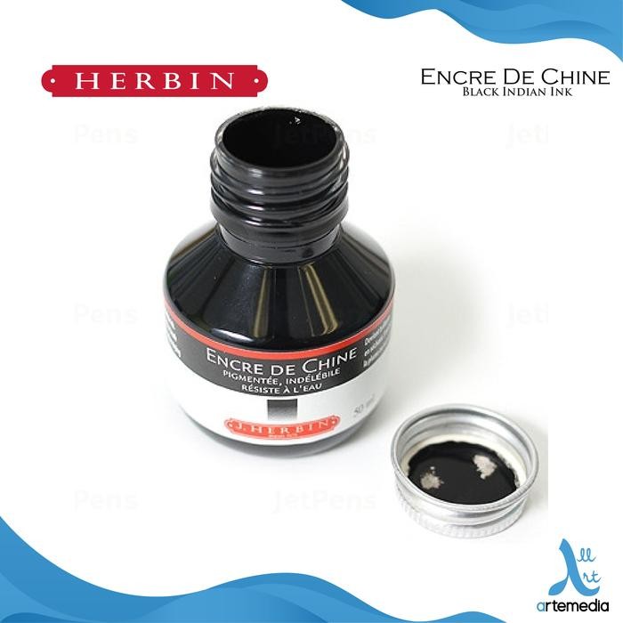 

TERLARIS! Tinta Kaligrafi Herbin Black Indian Ink Calligraphy Drawing Writing