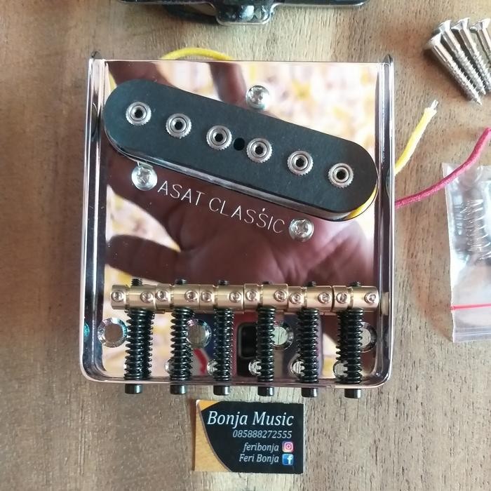 Pickup Telecadter Set GnL Bridge Asat Classic Brass Sadle for fender Squier Telecaster