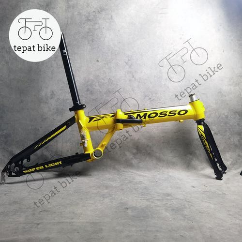 Frame mosso F3 frame sepeda lipat 16" - Hitam-Merah