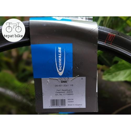Ban Luar Sepeda Seli SCHWALBE ONE 20 x 1 1/8 451/22 Inch Black