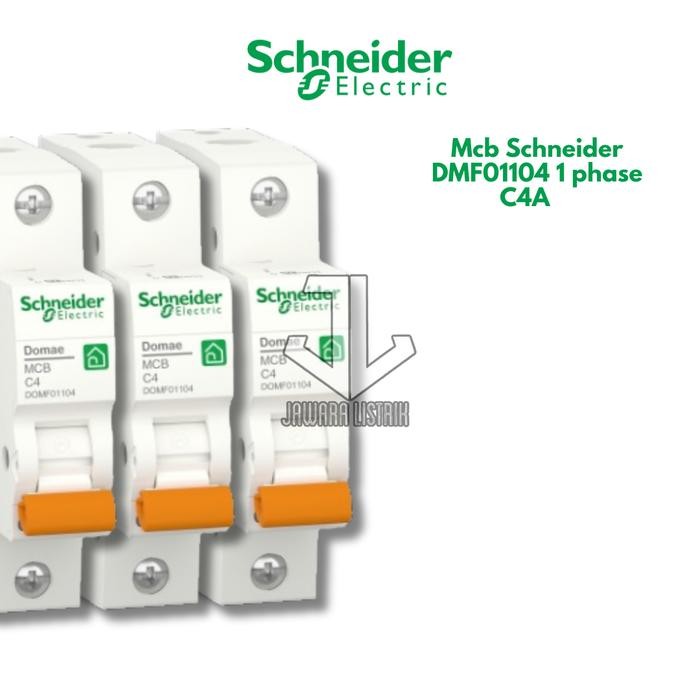 Ready Stock Mcb 4A , Mcb Schneider 4 A / 4 Ampere / 1 Pass