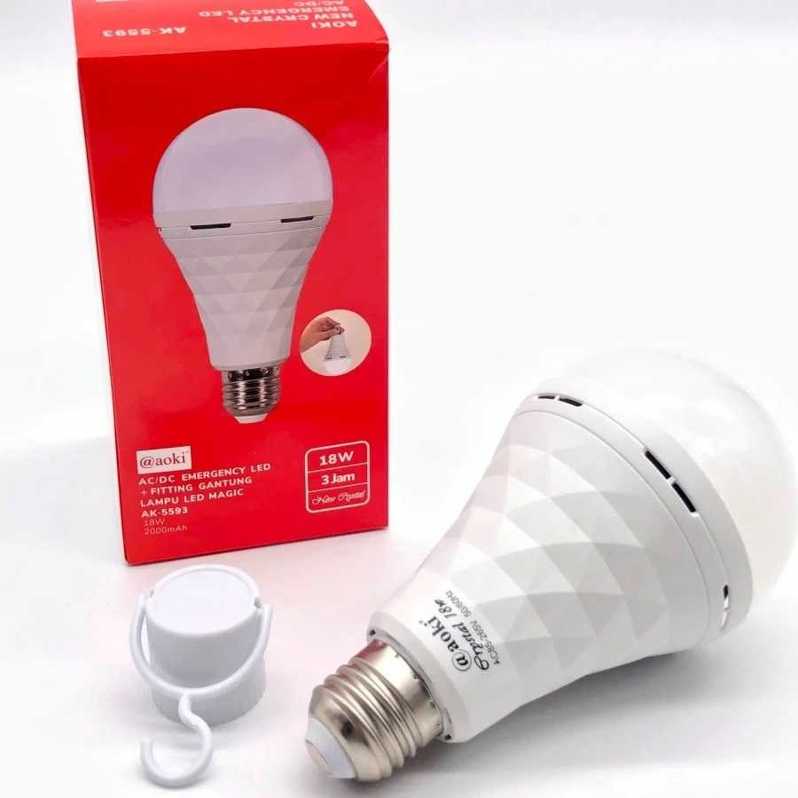 Aoki Lampu Bohlam Led Magic Ac Dc Fitting Gantung Emergency Lamp Viral Fyp