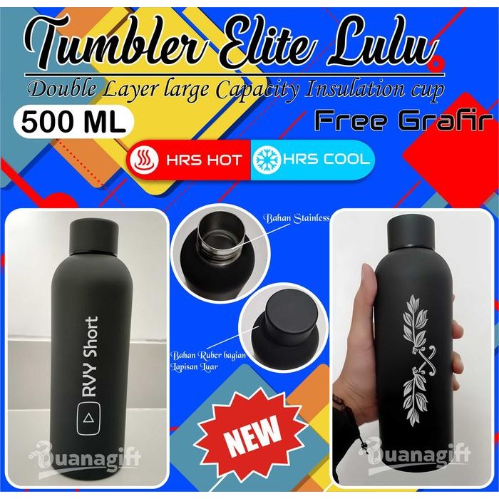 Tumbler Elite Vakum Termos Custom - Tumbler Lulu Stainless - Buanagift