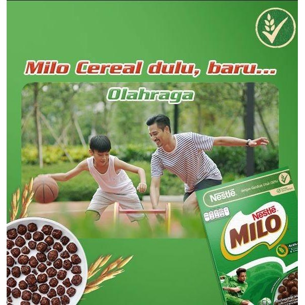 

(Expert) Nestle Milo Cereal Ball 330 gram Sarapan Sereal Gandum Cokelat