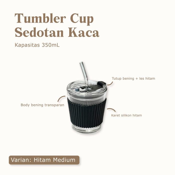 

(Expert) NIKI Tumbler Kaca Kopi Estetik+FREE Sedotan Kaca dan Sillicone Holder